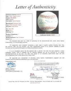 Billy Martin Autographed Signed AL Baseball JSA #X30831  