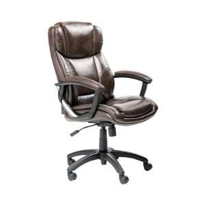    EZ Bonded Leather Executive Chair, Brown 8145: Home & Kitchen