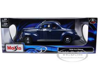 1939 FORD TUDOR DELUXE BLUE 1/18 DIECAST MODEL CAR  