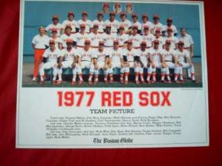 1977 Boston Red Sox Team Photo Picture Boston Globe  