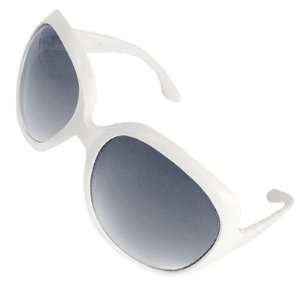   White Full Frame Oversize Gradient Lens Sunglasses