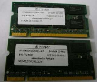 1GB 2X 512MB DDR PC2700 MEMORY RAM DELL D500 D600 D800  