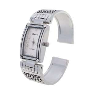  Geneva Platinum Silverplated Bangle Watch Jewelry