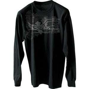  Fly Racing Crusader Long Sleeve T Shirt   Large/Black 