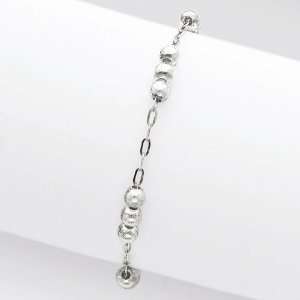  Sterling Silver Bead Bracelet   7 Inch: West Coast Jewelry 
