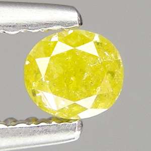 37cts Oval Fancy Yellow Natural Loose Diamond  