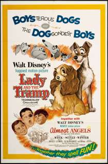 Lady and the Tramp/Almost Angels 1962 Original U.S. One Sheet Movie 