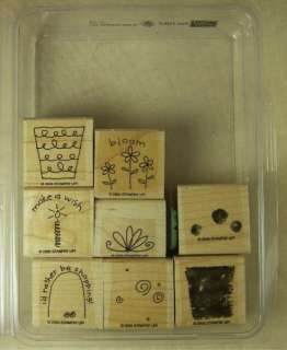 STAMPIN UP RUBBER STAMPS 8 FUN FILLED 2 STEP 2005  