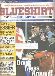 June/July 2001 New York Rangers Blueshirt Bulletin     Messier  