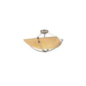 Justice Design Group PNA 9711 25 CHKR NCKL Crossbar Porcelina 3 Light 