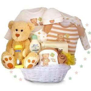  My First Teddy Bear Deluxe Gift Basket Baby