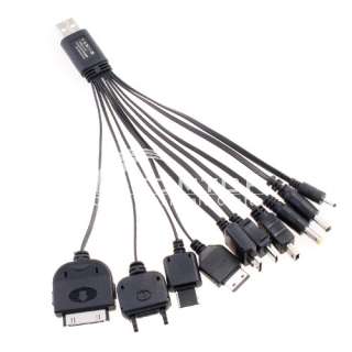 USB 10 in 1 Charger cable for camera,PDA,Cellphone,PSP  
