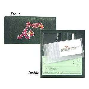  Atlanta Braves Embroidered Leather Checkbook Cover: Sports 