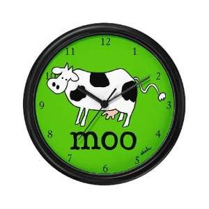  Moo the Cow Cute Wall Clock by CafePress: Home & Kitchen