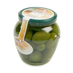 Green Bella di Cerignola Olives in Glass Jar (13 ounce):  