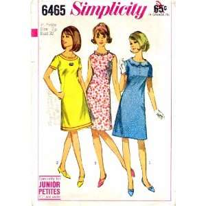   6465 Sewing Pattern A line Dress Size 7 Bust 32: Arts, Crafts & Sewing