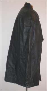 Leather Coat Black Heavy Lined Mens S by: 4U of California Chest 48 