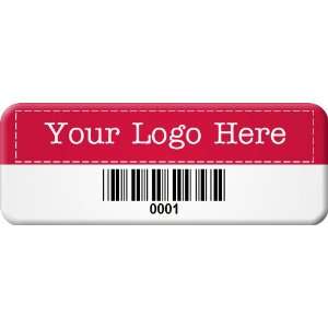  Custom Asset Label With Barcode, 0.75 x 2 AlumiGuard 