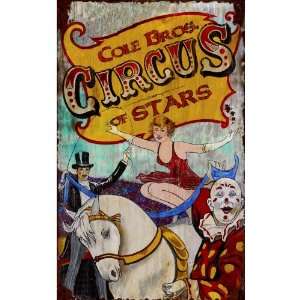  Circus Rider Wood Sign Small: Home & Kitchen