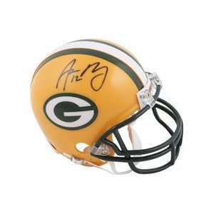  Aaron Rodgers Autographed Mini Helmet: Sports & Outdoors