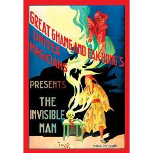   Magicians Presents   The Invisible Man 28X42 Canvas