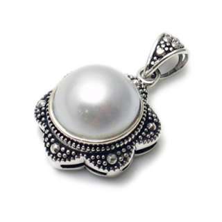 Sterling Silver Round Freshwater Pearl Pendant O5 2013  