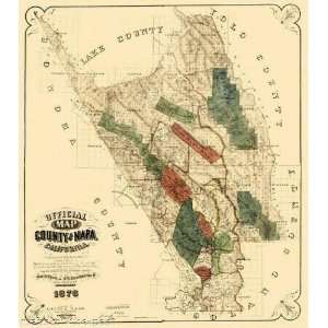 NAPA COUNTY CALIFORNIA (CA) LANDOWNER MAP BY DAVID L. HAAS 1876 