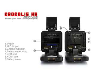Top of the line 1080P HD action camcorder Waterproof IP68 Motorbike 