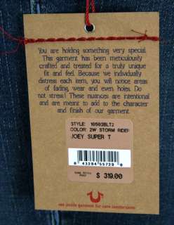 True Religion Jeans womens Joey Super T Storm rider *RARE* Blue Stitch 