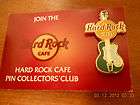Hard Rock Cafe Collectors Club Mini Green Guitar Pin