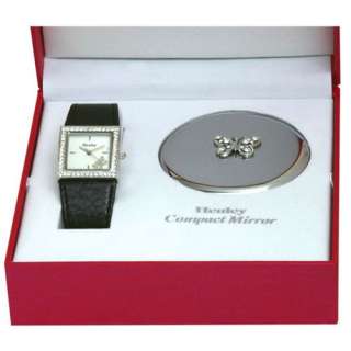 Henley Glamour Ladies Butterfly Watch & Mirror Gift Set  