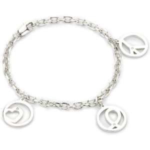  Love Peace and Hope Silver Love Peace And Hope Charm 