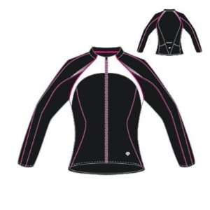   Thermal Long Sleeve Cycling Jersey   Black/White   13335 Sports