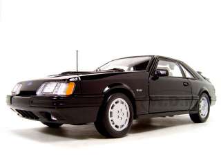 1986 FORD MUSTANG SVO BLACK 1:18 SCALE DIECAST MODEL  