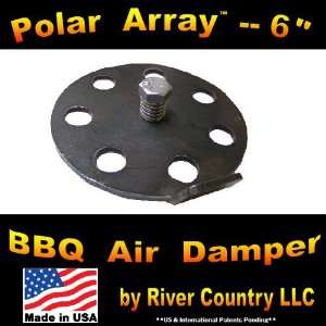  6 Polar Array BBQ Grill, Smoker or Pit Air Venting Damper 