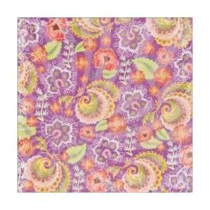  K&Company Abrianna Glitter Paper 12X12 Boho Flower Toss 