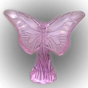  LALIQUE Crystal Pink Butterfly Rosee: Home & Kitchen