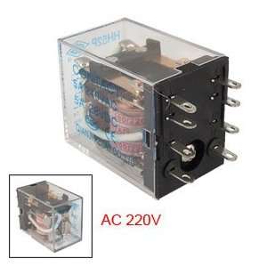  AC 220V Coil Voltage Flat 8 Pin Plug Power Relay HH52P 