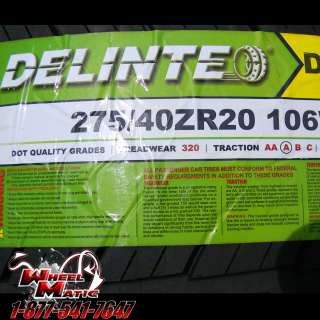 NEW 2 TIRES 275/40R20 DELINTE DL4000 275/40R20 275/40R2  