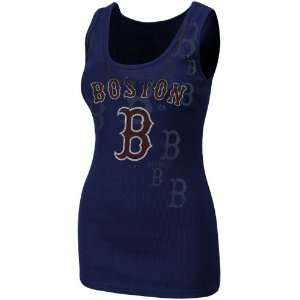   Boston Red Sox Ladies Defining Tank Top   Navy Blue