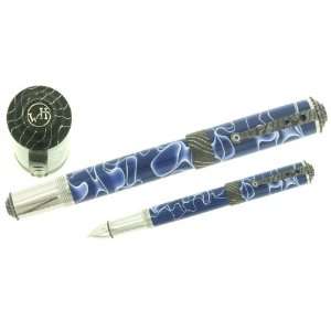   Merlot Pen with Vibrant Blue Acrylic Acetate Barrel