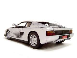 Brand new 118 scale diecast model of Ferrari Testarossa Silver Elite 