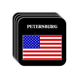  US Flag   Petersburg, Virginia (VA) Set of 4 Mini Mousepad 