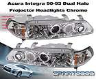 90 93 Acura Integra Projector Headlights BB 2Halo 91 92  