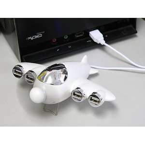  4 Port USB Airplane Hub with built in fan: Electronics