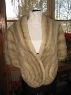   Plus Grey Sapphire Mink Fur Stole Wrap Shrug Coat Jacket #449s  