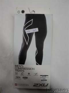 NEW 2XU Mens Compression Tights Size S Small MA1551b Black  