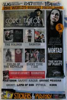 METAL HAMMER + CD March 2012 COREY TAYLOR Posters STICKERS Slipknot 