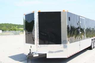 5x28 Enclosed Cargo Auto Car Hauler Race Trailer V Nose Ramp Black 