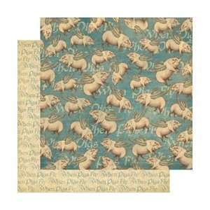   Paper 12X12 When Pigs Fly; 25 Items/Order Arts, Crafts & Sewing